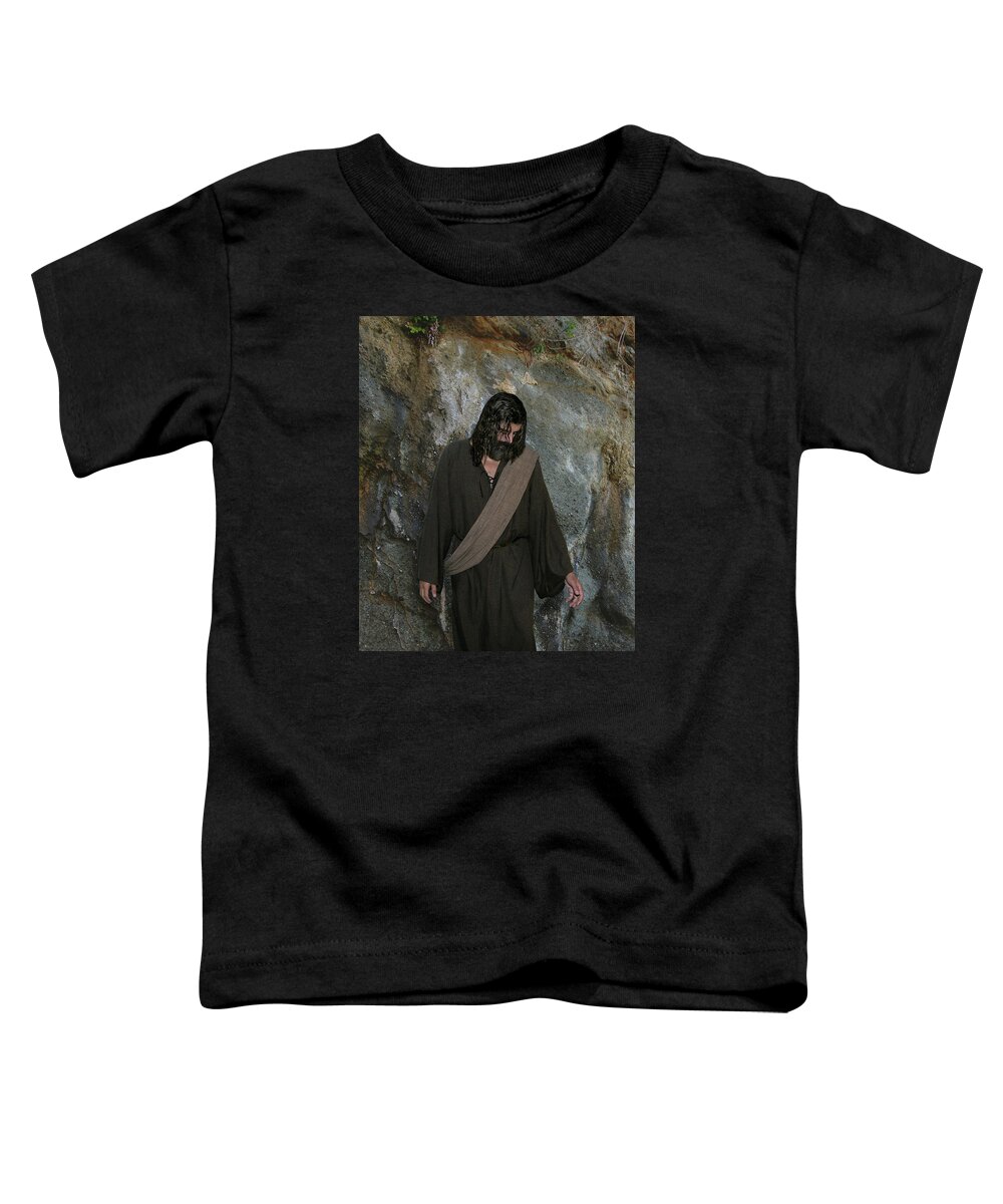Alex-acropolis-calderon Toddler T-Shirt featuring the photograph Jesus Christ- Rise And Walk With Me #2 by Acropolis De Versailles