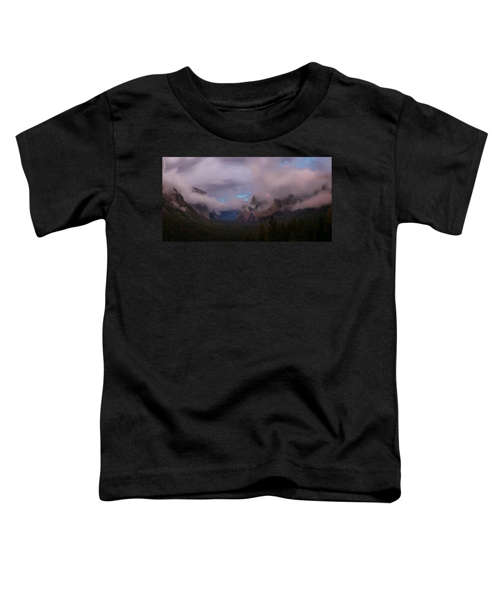 Yosemite Toddler T-Shirt featuring the photograph Yosemite Valley Panorama in Color by Alexander Fedin