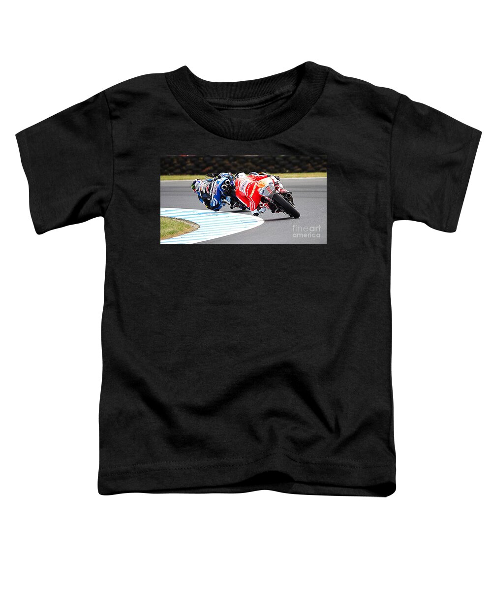 2015 Australian Moto Grand Prix Toddler T-Shirt featuring the photograph 2015 Aussie Moto Grand Prix by Blair Stuart