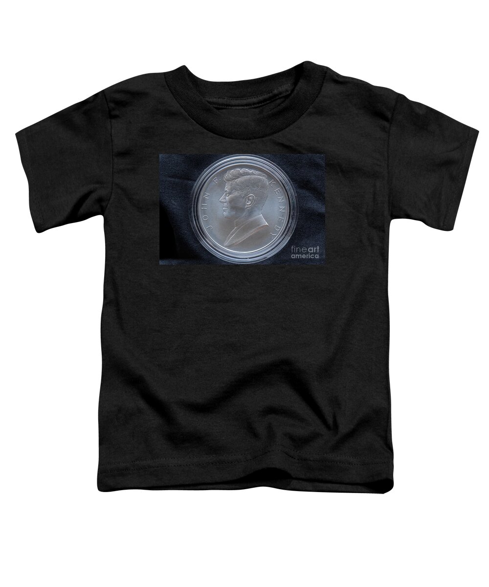 2015 Coin & Chronicles Set John F. Kennedy Toddler T-Shirt featuring the photograph 2015 Silver Presidential Medal JFK by Randy Steele