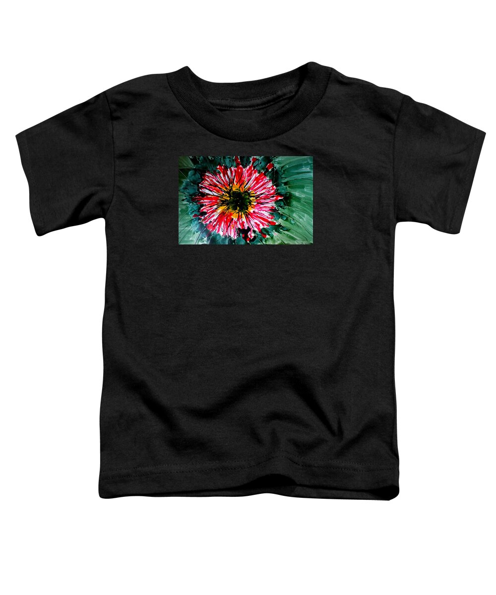 Flowers Toddler T-Shirt featuring the painting Heavenly Flowers #2191 by Baljit Chadha
