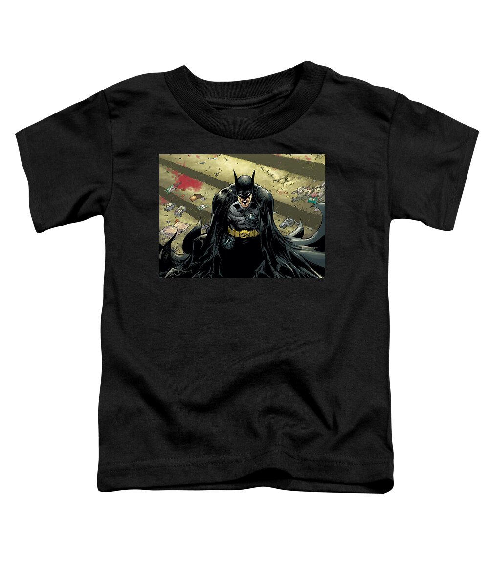 Batman Toddler T-Shirt featuring the digital art Batman #24 by Super Lovely