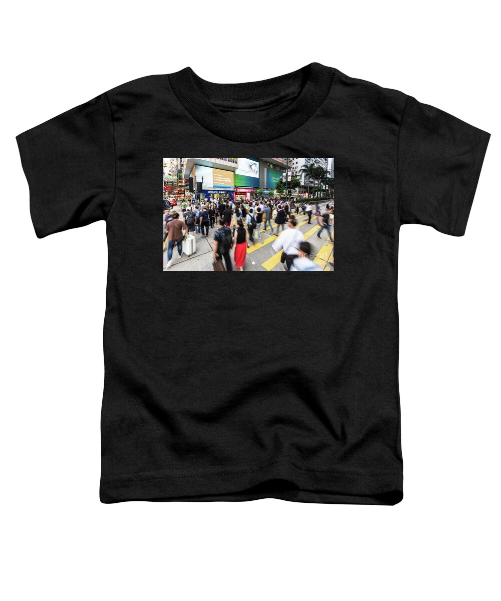 China Toddler T-Shirt featuring the photograph Hong Kong in motion #3 by Didier Marti