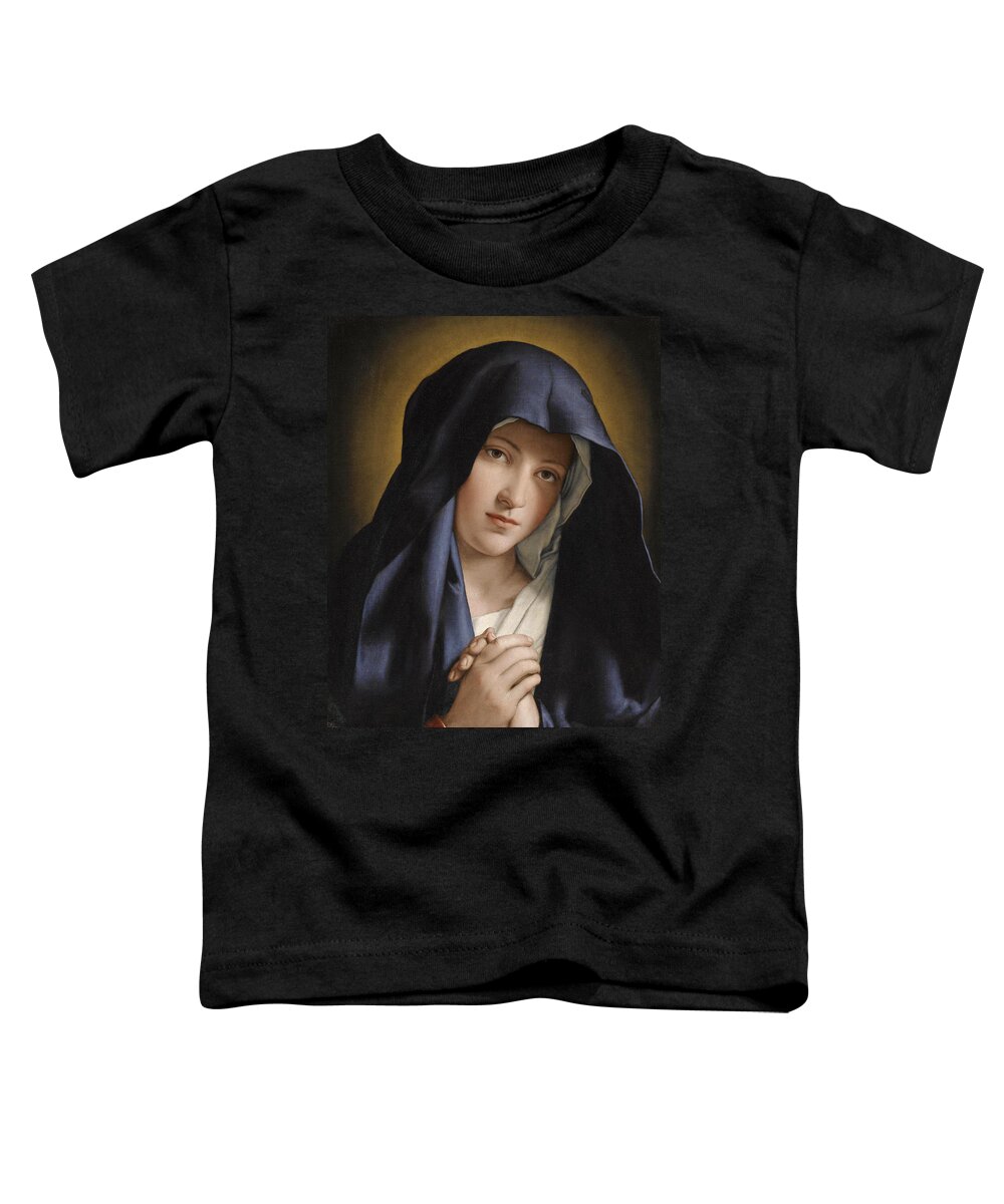Sassoferrato Toddler T-Shirt featuring the painting Madonna at Prayer #1 by Sassoferrato