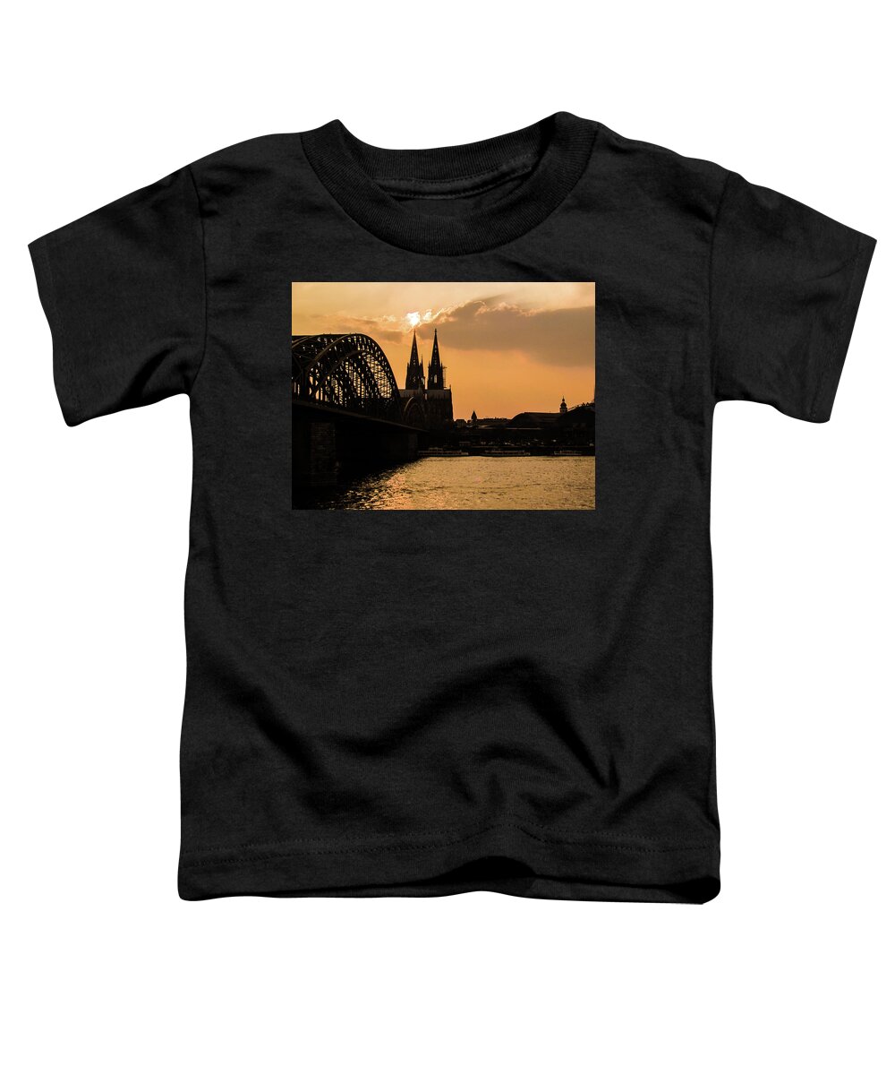 Cologne Toddler T-Shirt featuring the photograph Sunset in Cologne #3 by Cesar Vieira
