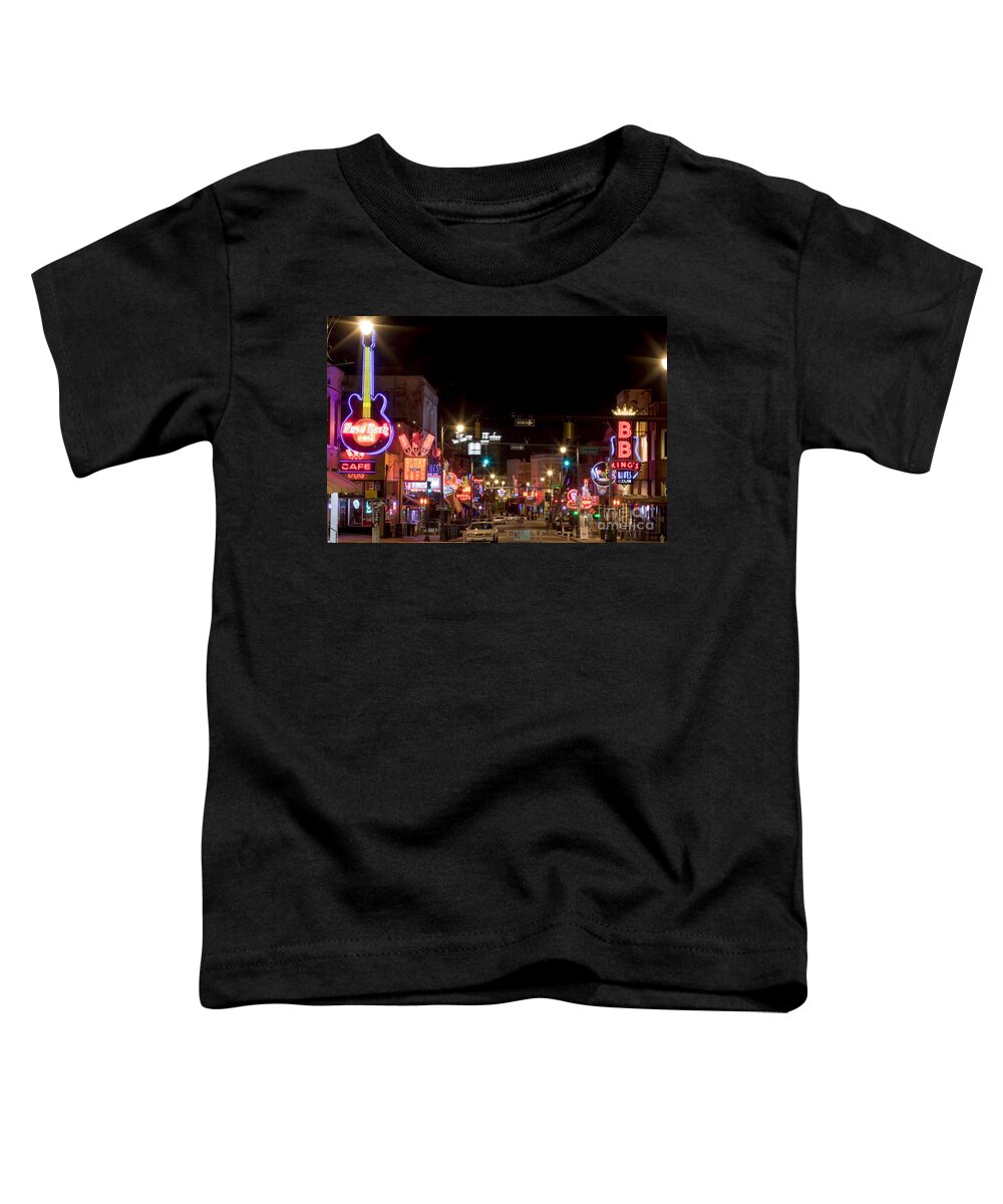 Memphis Toddler T-Shirt featuring the photograph Beale Street in Downtown Memphis Tennessee #4 by Anthony Totah