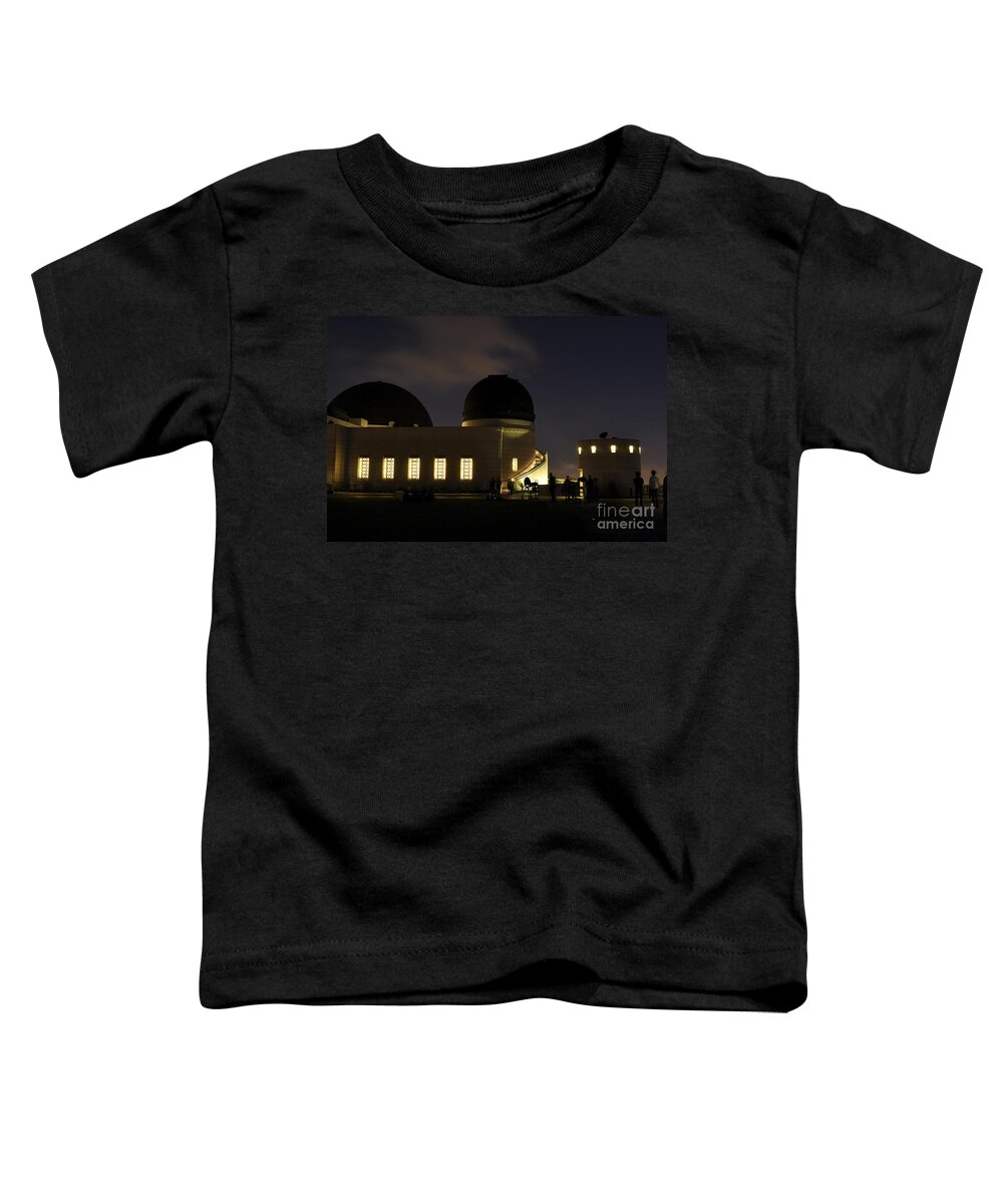 Clay Toddler T-Shirt featuring the photograph Night At Griffeth Observatory #4 by Clayton Bruster