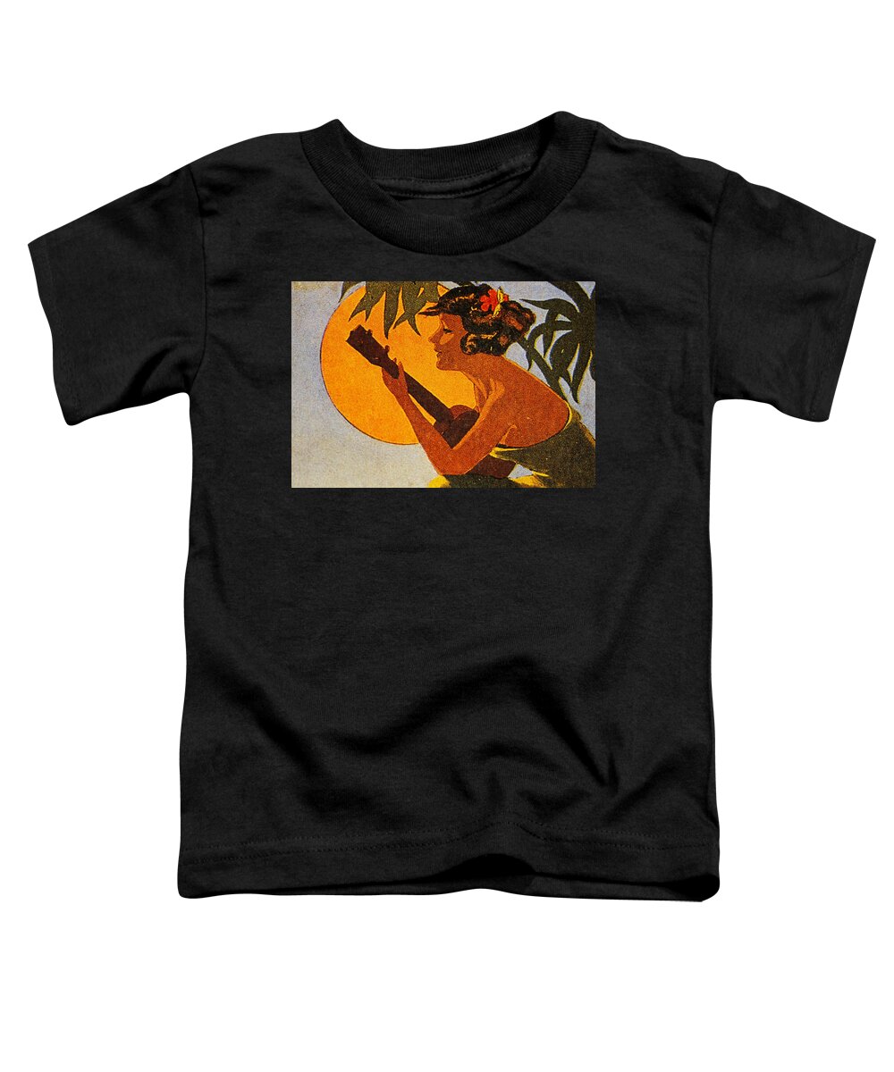 1925 Toddler T-Shirt featuring the painting Vintage Hawaiian Art #6 by Hawaiian Legacy Archive - Printscapes