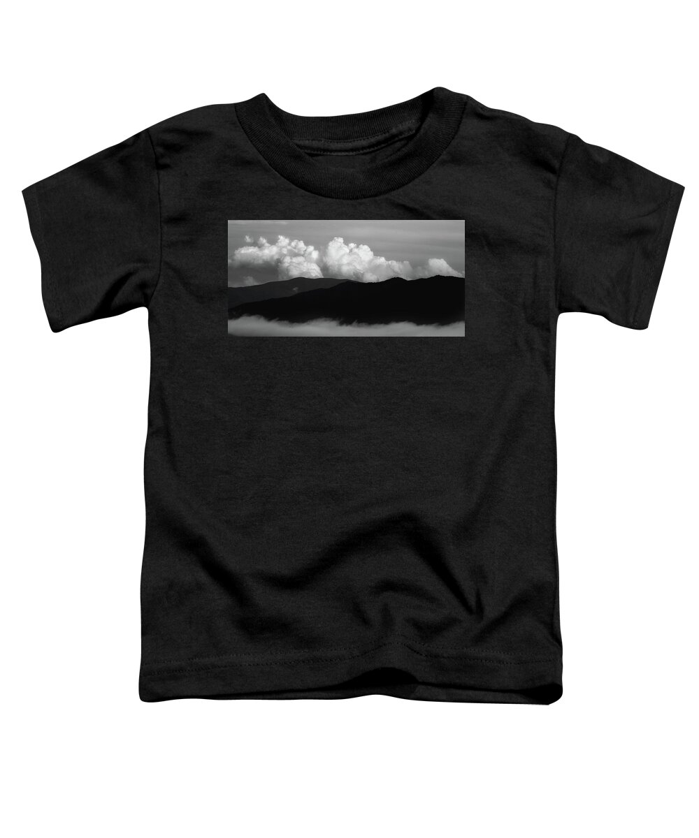 Smoky Mountains Toddler T-Shirt featuring the photograph A Black And White Day by Mike Eingle