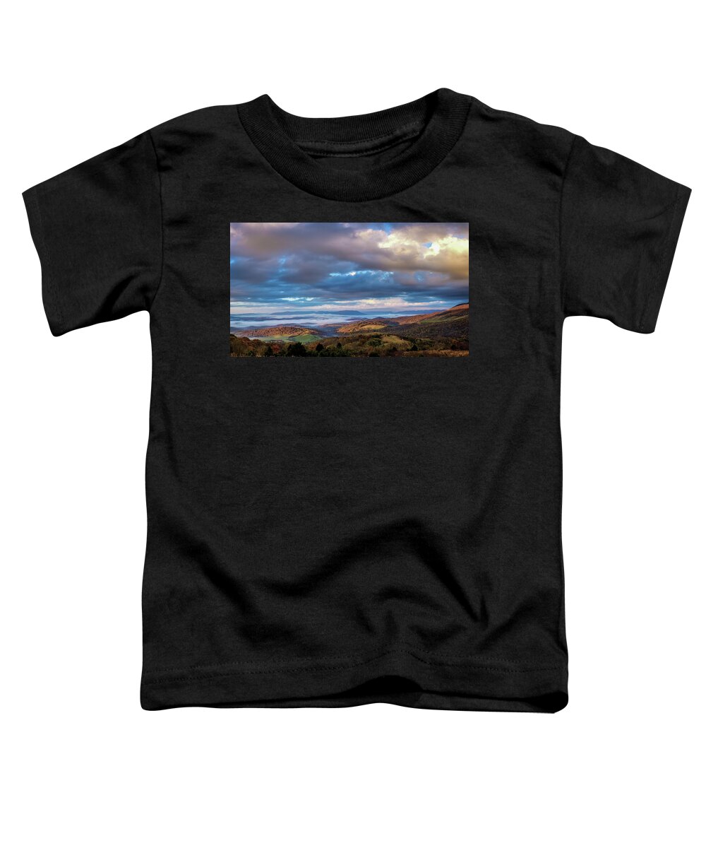 Landscape Toddler T-Shirt featuring the photograph A Break in the Clouds by Joe Shrader