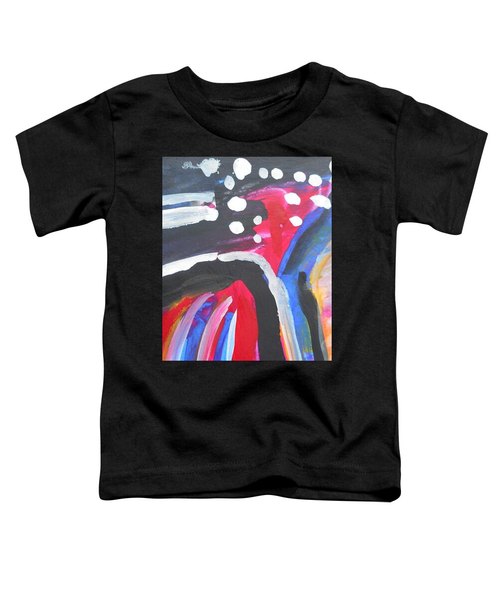 Katerina Stamatelos Art Toddler T-Shirt featuring the painting A Colorful Path by Katerina Stamatelos