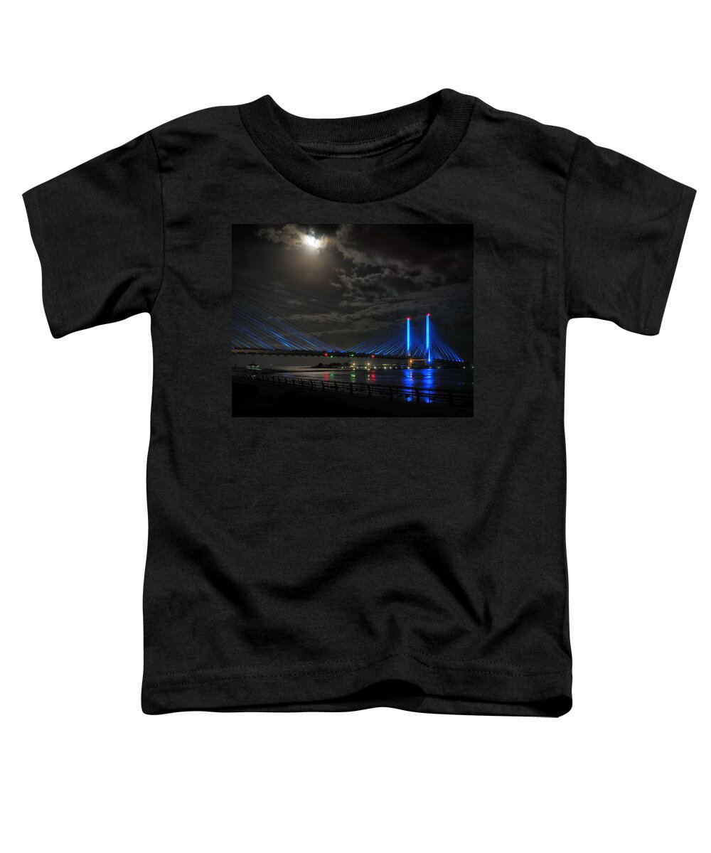 Full Moon Toddler T-Shirt featuring the photograph A Light From Above by Bill Swartwout