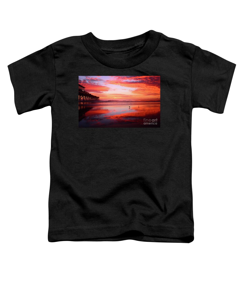 Beach Prints Toddler T-Shirt featuring the photograph A Magnificent dawn 8-14-16 by Julianne Felton