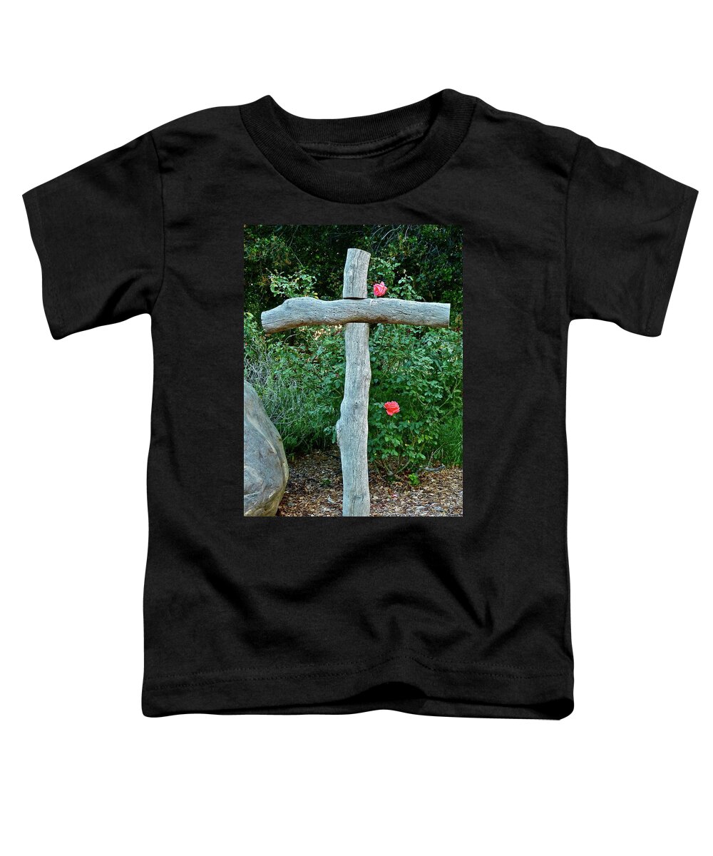 Rose Toddler T-Shirt featuring the photograph A Rose For Jesus by Diana Hatcher