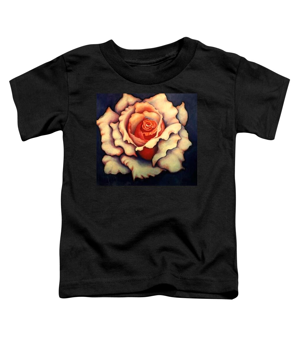 Flower Toddler T-Shirt featuring the painting A Rose by Jordana Sands