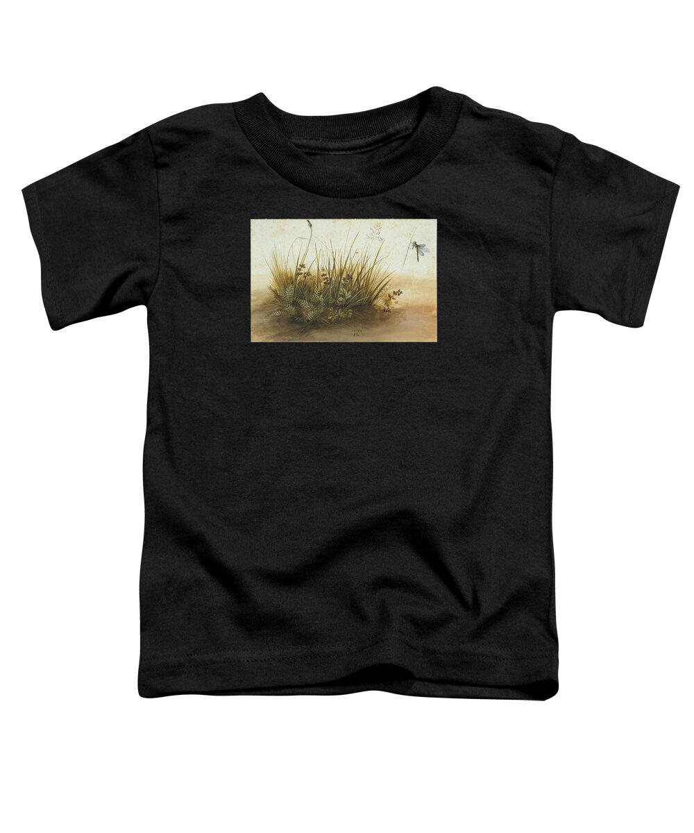 Hans Hoffmann Toddler T-Shirt featuring the painting A Small Piece Of Turf by Hans Hoffmann