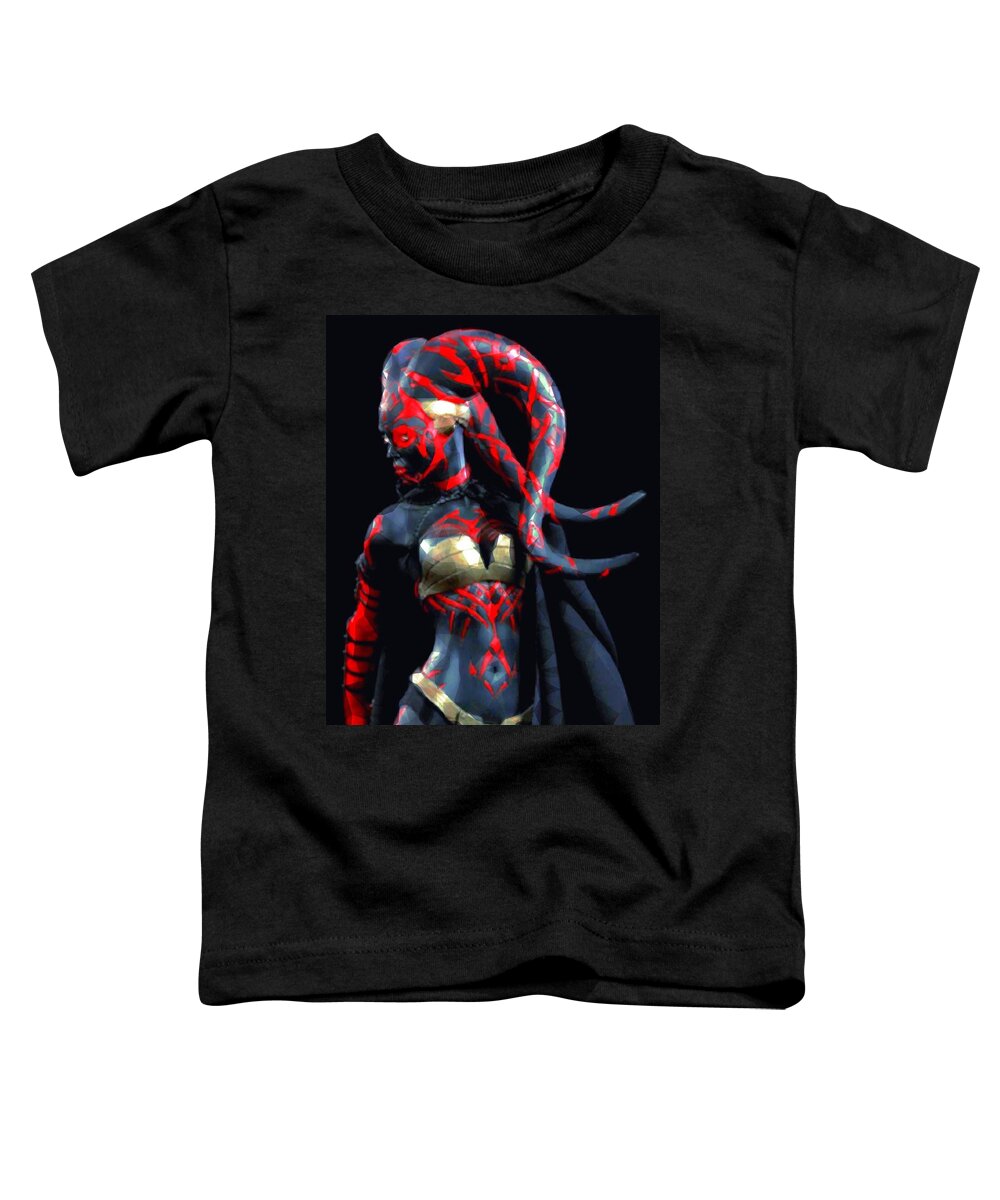 Star Wars Toddler T-Shirt featuring the digital art Aayla Secura by HELGE Art Gallery