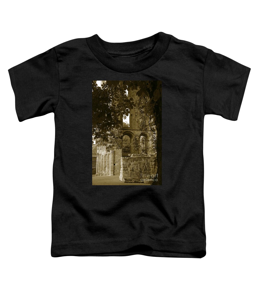 Abbey Toddler T-Shirt featuring the photograph Abbey in Kelso. by Elena Perelman