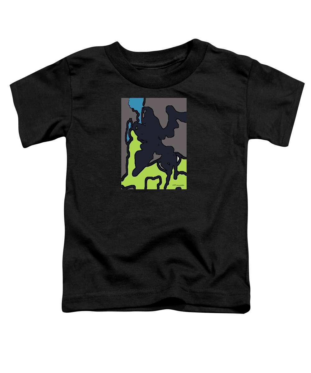 Mixed Media Toddler T-Shirt featuring the mixed media Abstract 020 by Marian Lonzetta