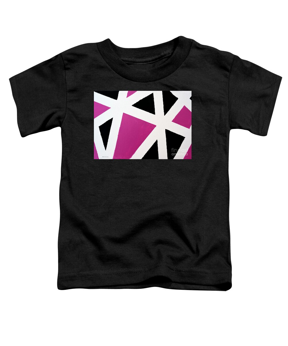 Martha Toddler T-Shirt featuring the painting Abstract M1015L by Mas Art Studio