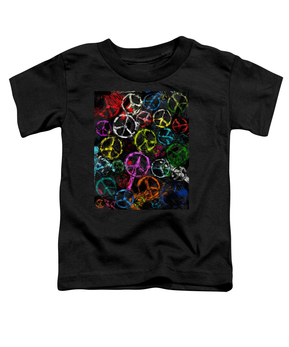 Peace Toddler T-Shirt featuring the photograph Abstract Peace Signs Collage by David G Paul