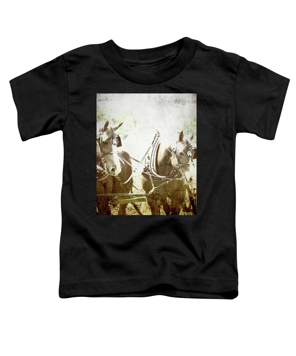 Horse Toddler T-Shirt featuring the photograph Almost Quitting Time by Char Szabo-Perricelli