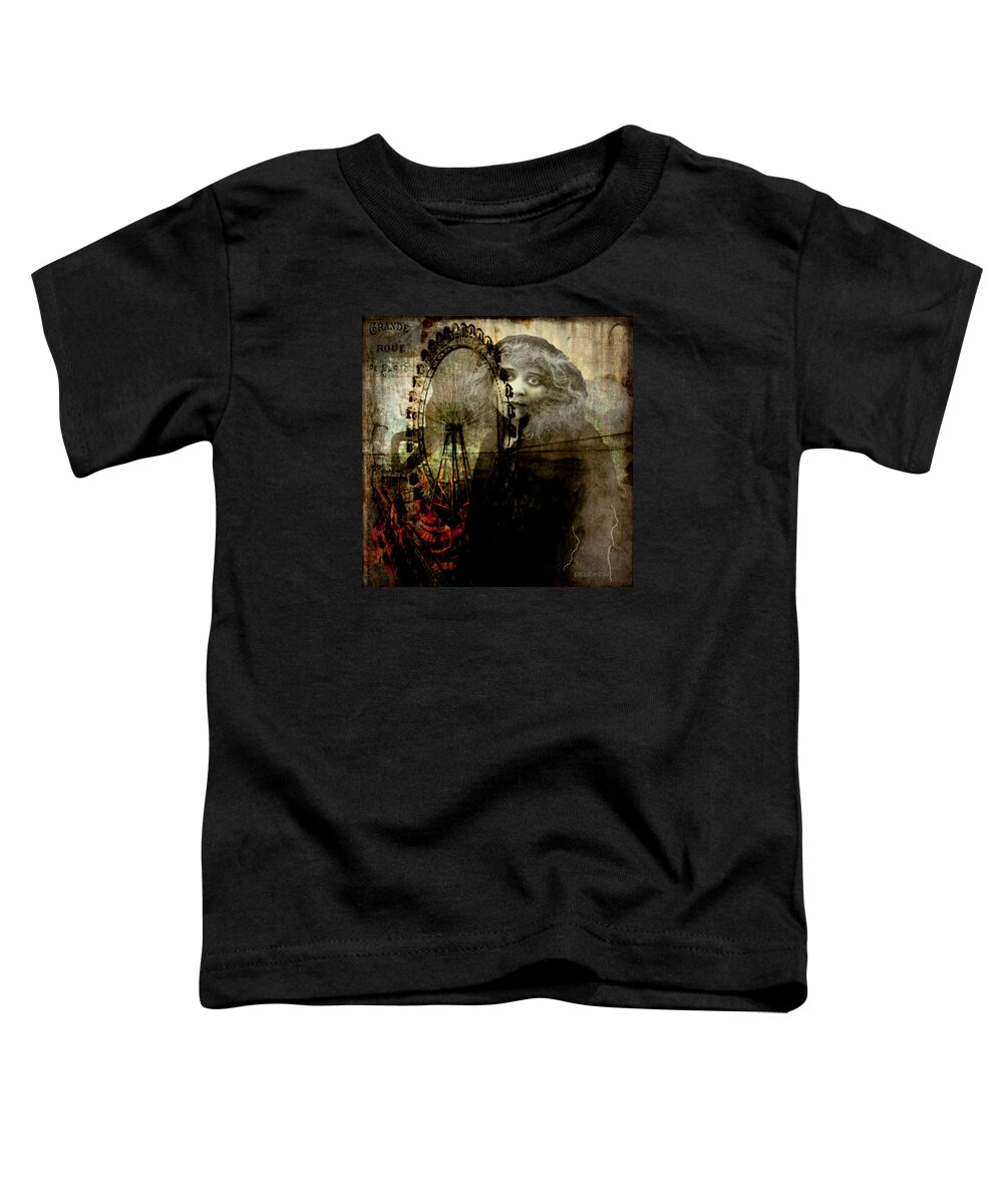 Paris Toddler T-Shirt featuring the digital art Alone at the Fair by Delight Worthyn