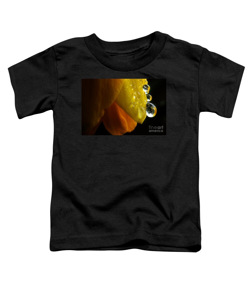 Yellow Daffodil Toddler T-Shirt featuring the photograph Along The Edge Of Silence by Michael Eingle