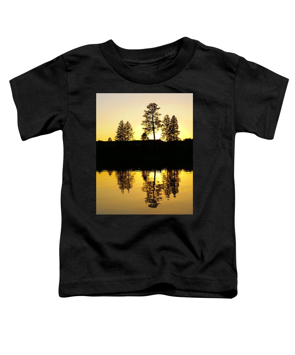 Nature Toddler T-Shirt featuring the photograph Amber Sunset by Ben Upham III