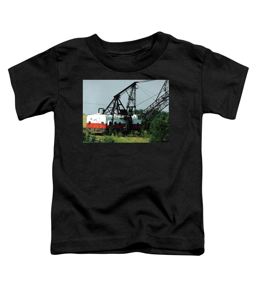 Dragline Toddler T-Shirt featuring the photograph Abandoned Dragline Excavator in Amish Country by David Bader