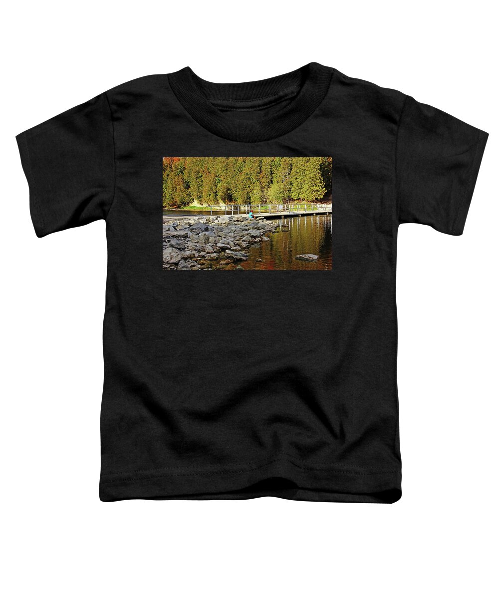 Fishing Toddler T-Shirt featuring the photograph And The Fishing Is Easy by Debbie Oppermann