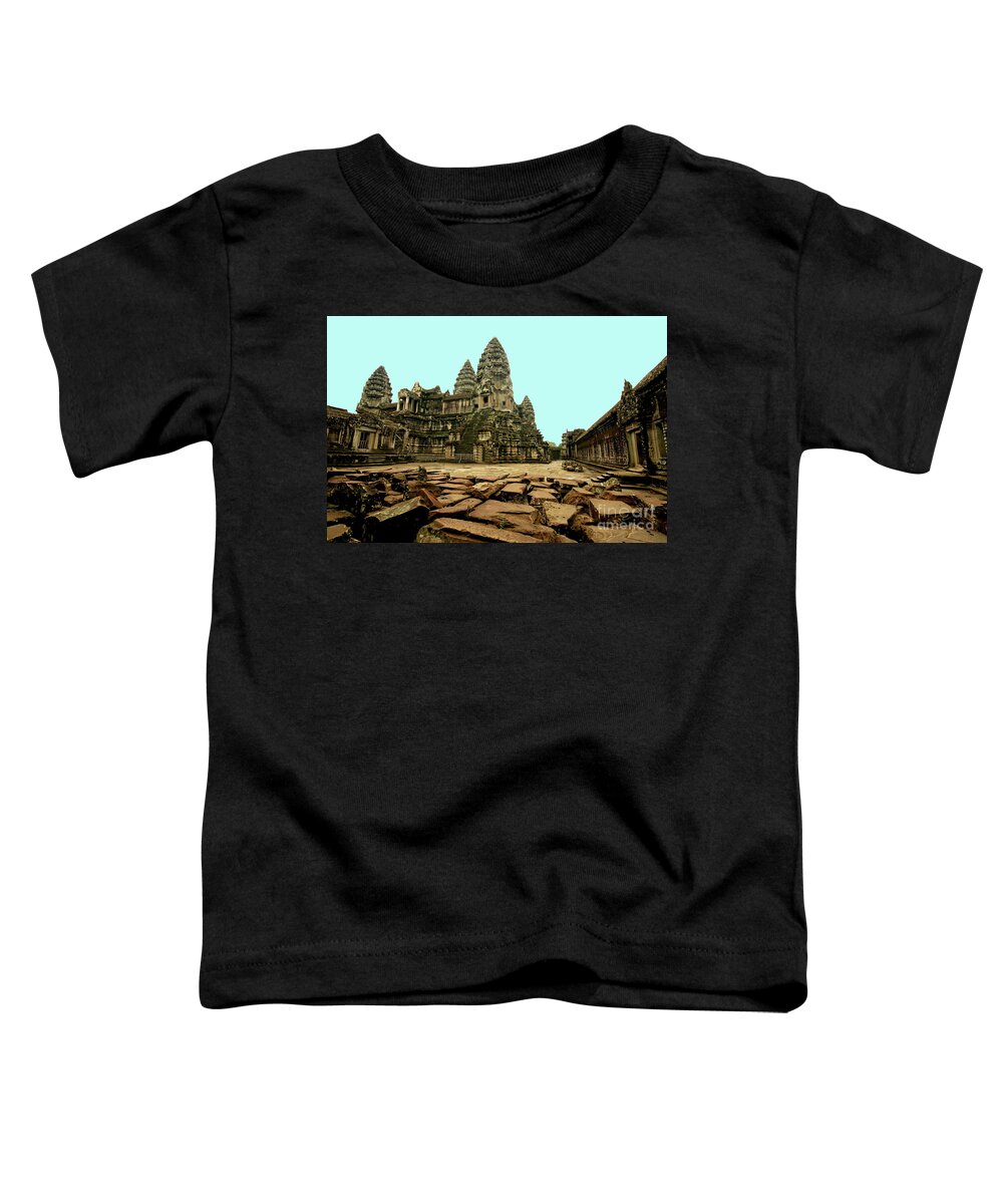  Toddler T-Shirt featuring the digital art Angkor Wat by Darcy Dietrich