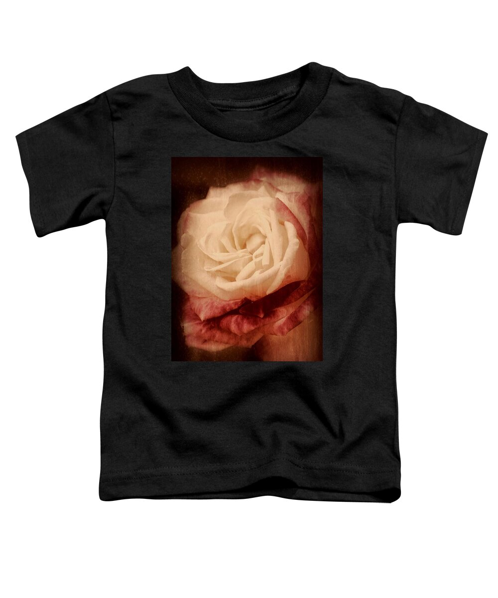 Roses Toddler T-Shirt featuring the photograph Antique Rose - In Full Bloom by Angie Tirado