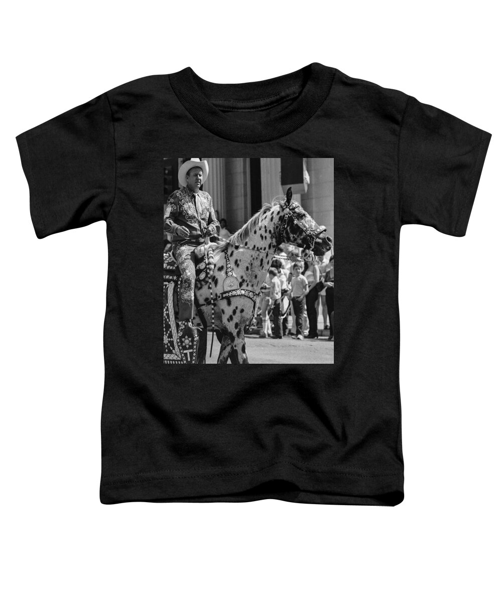 Reno Toddler T-Shirt featuring the photograph Appaloosa in Reno Parade 1976 by Susan Crowell