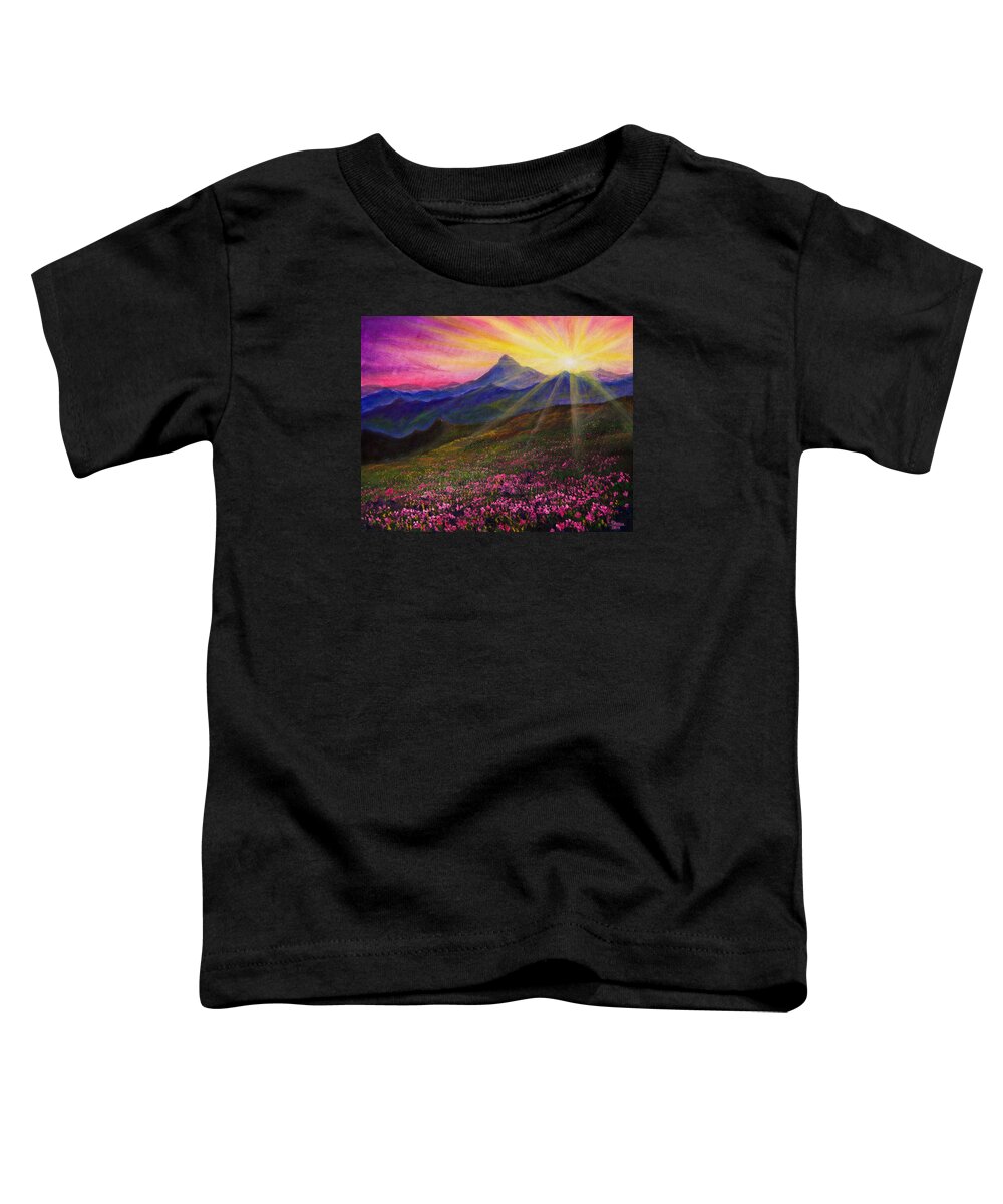 April Toddler T-Shirt featuring the painting April Sunset by Chris Steele