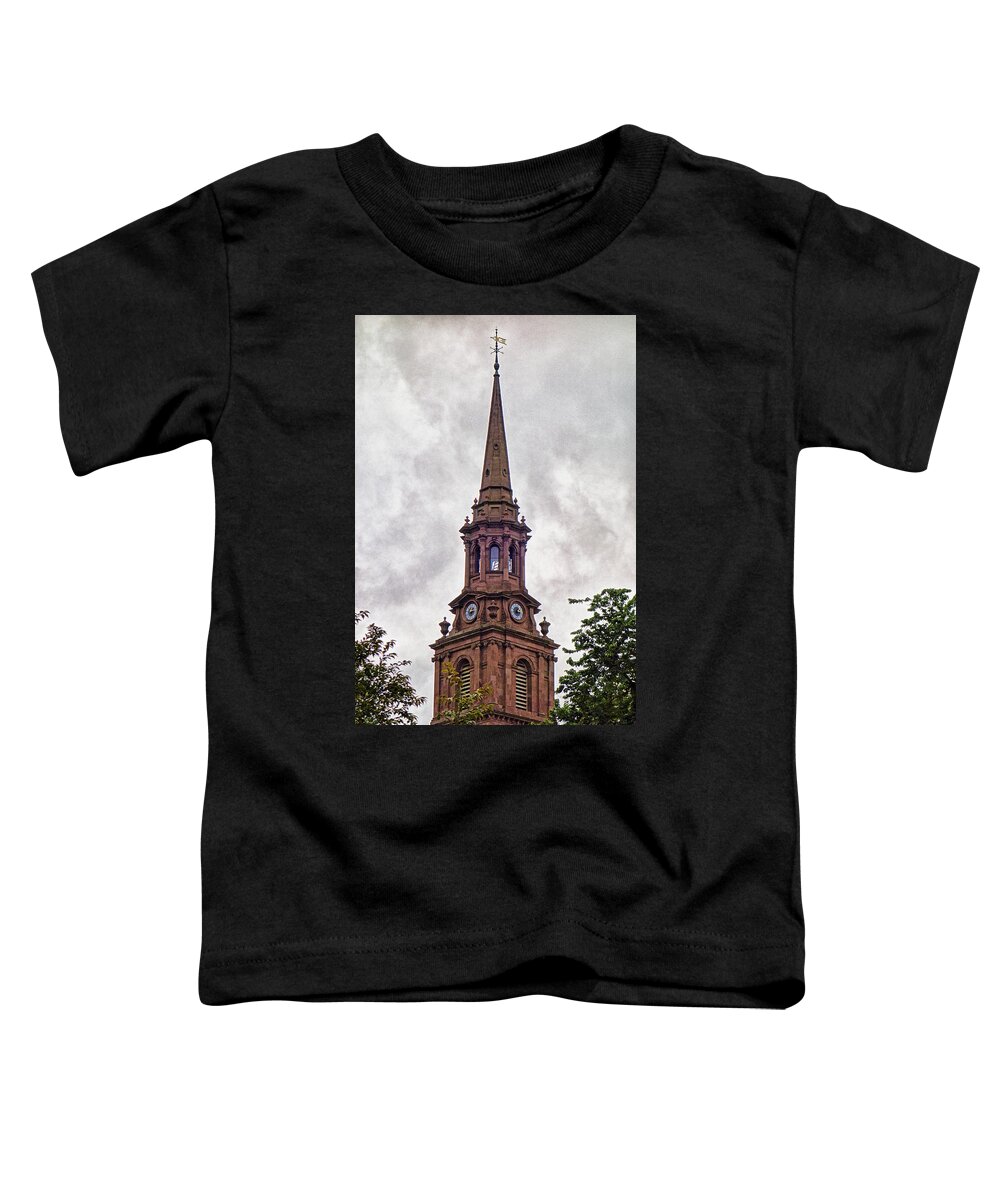 Arlington Toddler T-Shirt featuring the photograph Arlington Street Church Steeple by Robert Meyers-Lussier