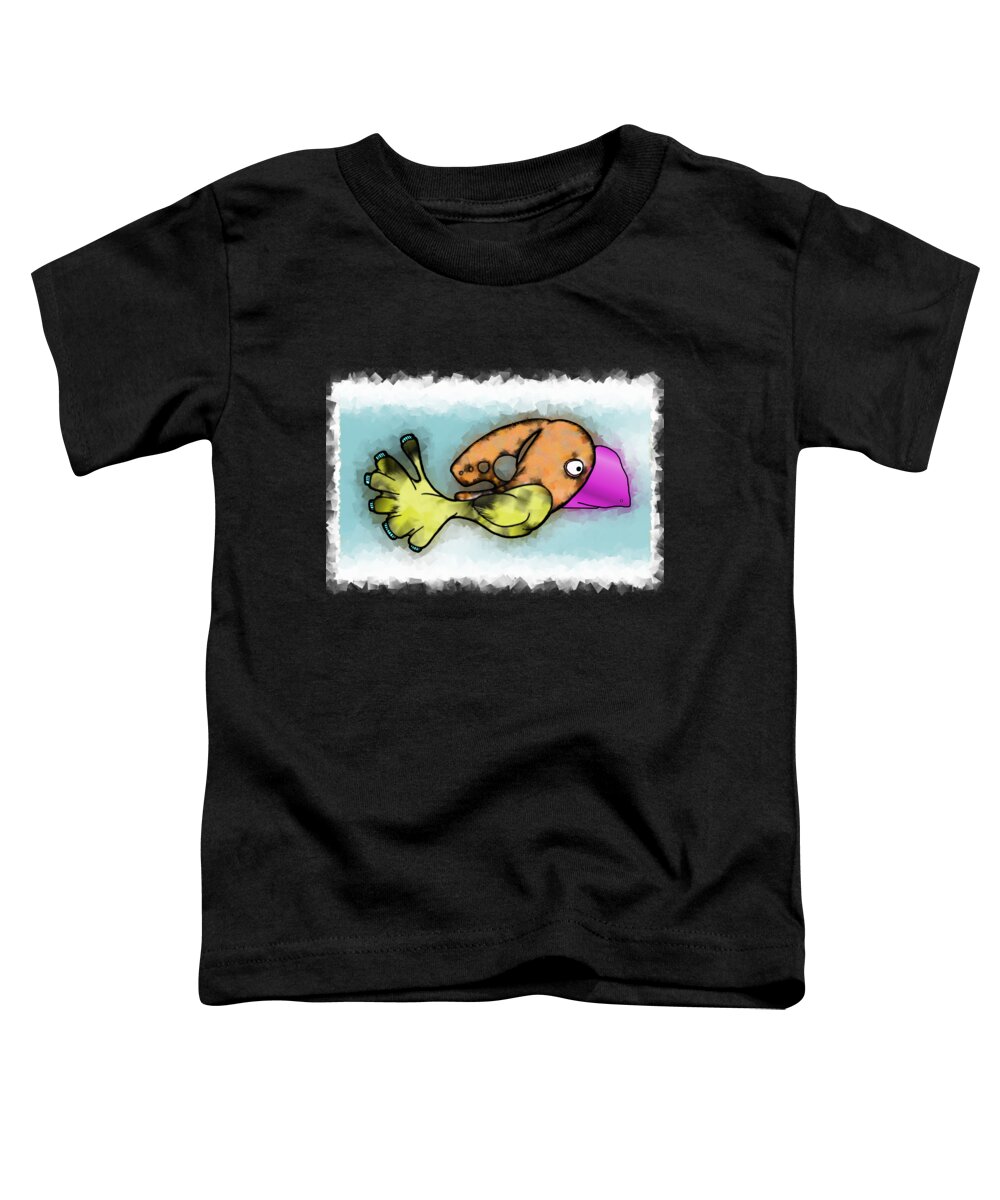 Monster Toddler T-Shirt featuring the drawing Phinn by Uncle J's Monsters