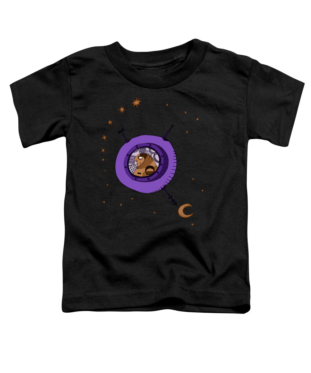 Astronaut Toddler T-Shirt featuring the digital art Astronaut in deep space by Piotr Dulski