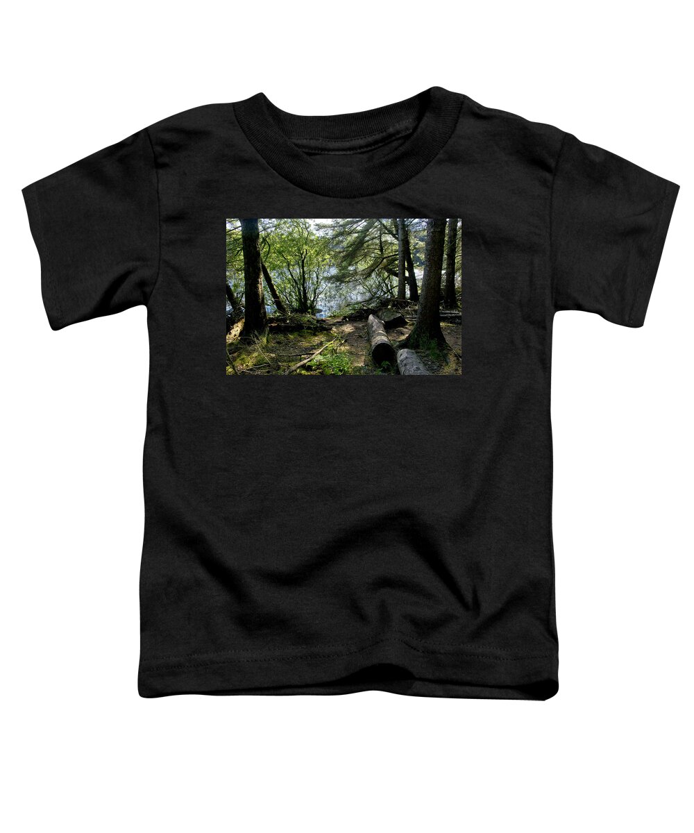 Beecraigs Toddler T-Shirt featuring the photograph At the water edge. by Elena Perelman
