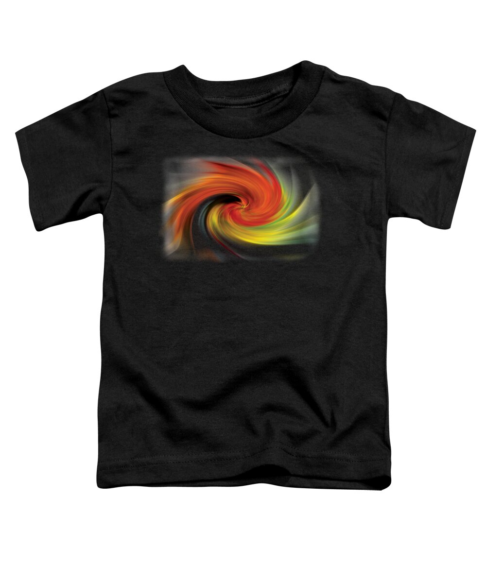 Abstract Toddler T-Shirt featuring the photograph Autumn Swirl by Debra and Dave Vanderlaan
