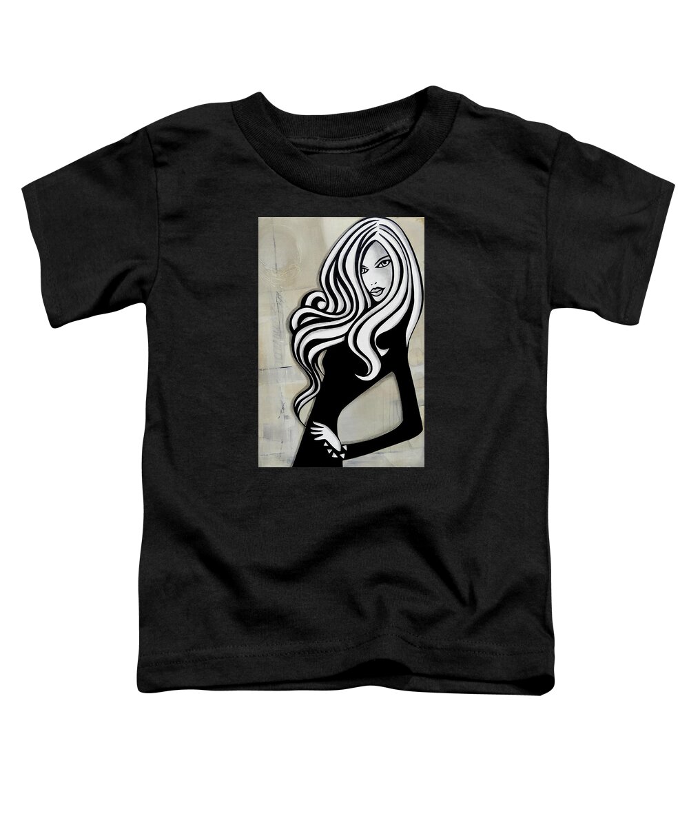 Fidostudio Toddler T-Shirt featuring the painting Avenue Montaigne by Tom Fedro