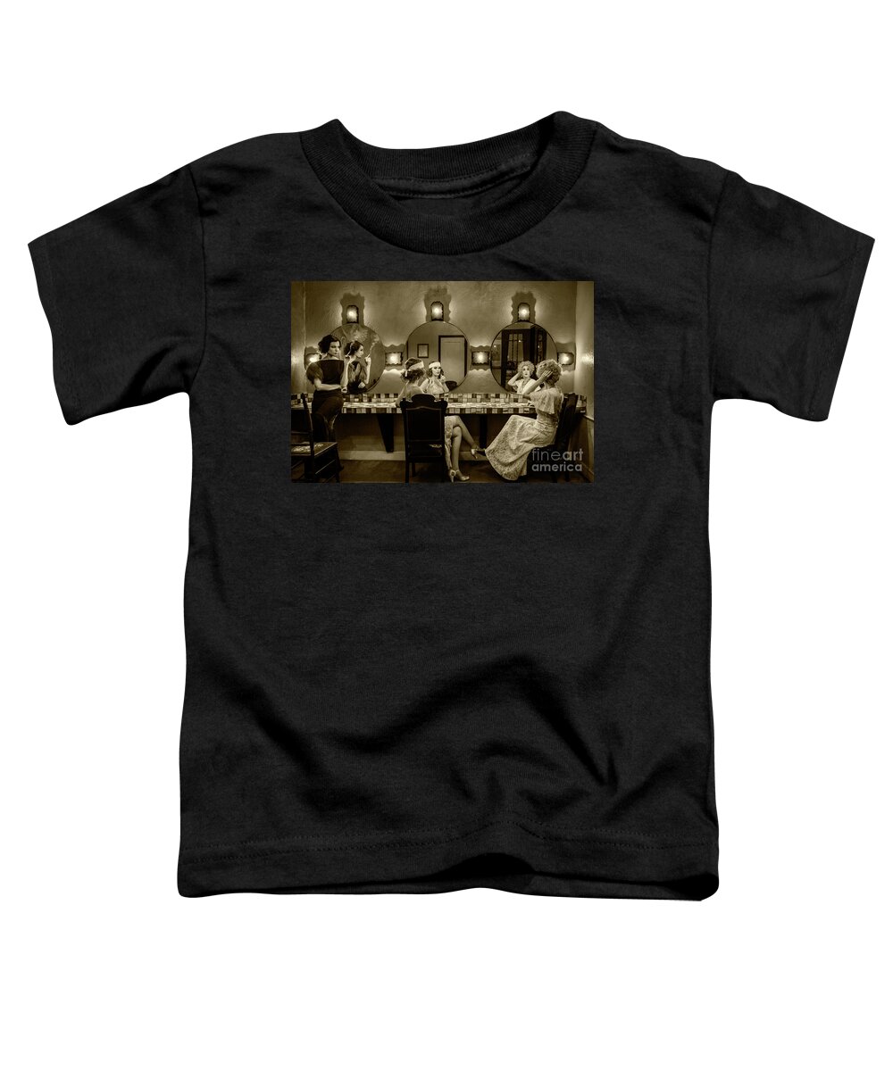 Aztec Hotel Toddler T-Shirt featuring the photograph Aztec Hotel Ladies Lounge by Sad Hill - Bizarre Los Angeles Archive