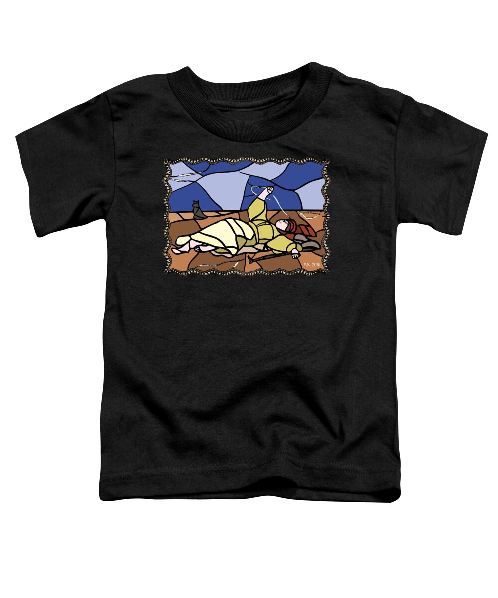 Babie-lato Toddler T-Shirt featuring the digital art Babie lato stained glass version by Piotr Dulski