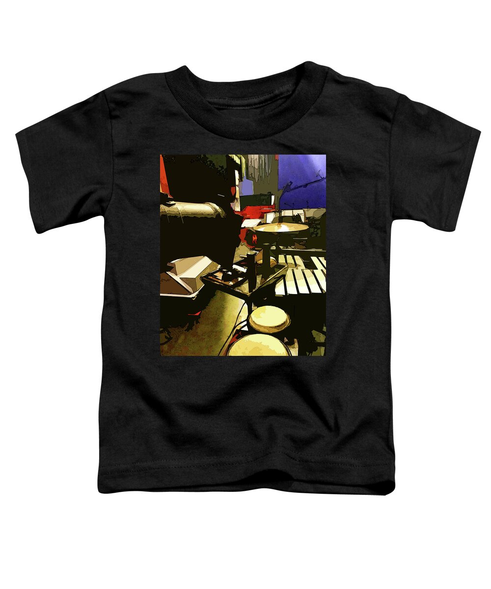 Theater Toddler T-Shirt featuring the digital art Backstage, Putting It Together by Gina Harrison