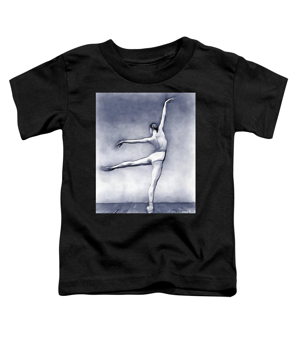  Toddler T-Shirt featuring the digital art Ballet Rehearsal by Humphrey Isselt