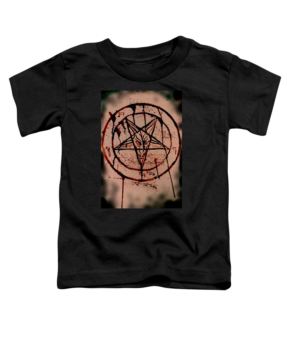 Baphomet Toddler T-Shirt featuring the painting Baphomet by Ryan Almighty