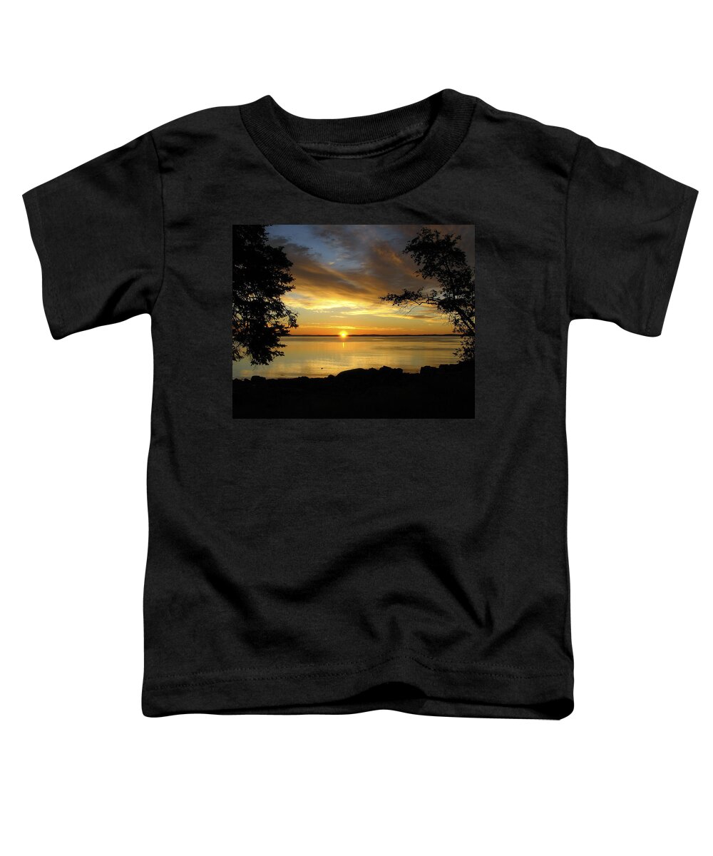 Bar Harbor Toddler T-Shirt featuring the photograph Bar Harbor Sunrise 1 by George Jones