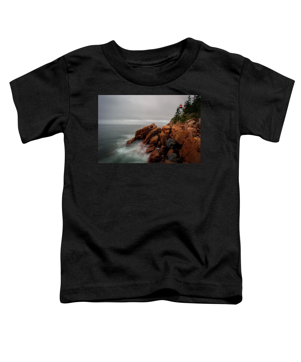 Lighthouse Toddler T-Shirt featuring the photograph Bass Harbor Lighthouse by Jeff Phillippi