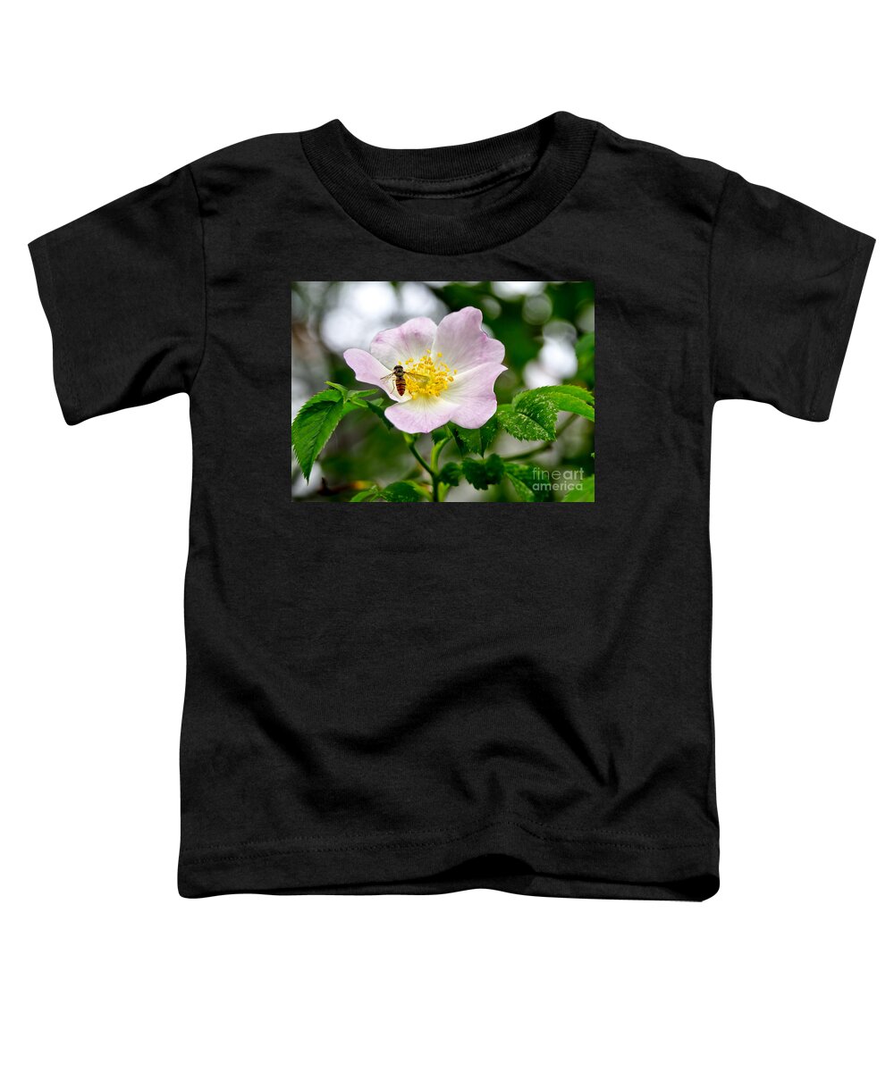 Wild Rose Toddler T-Shirt featuring the photograph Be my guests. by Elena Perelman