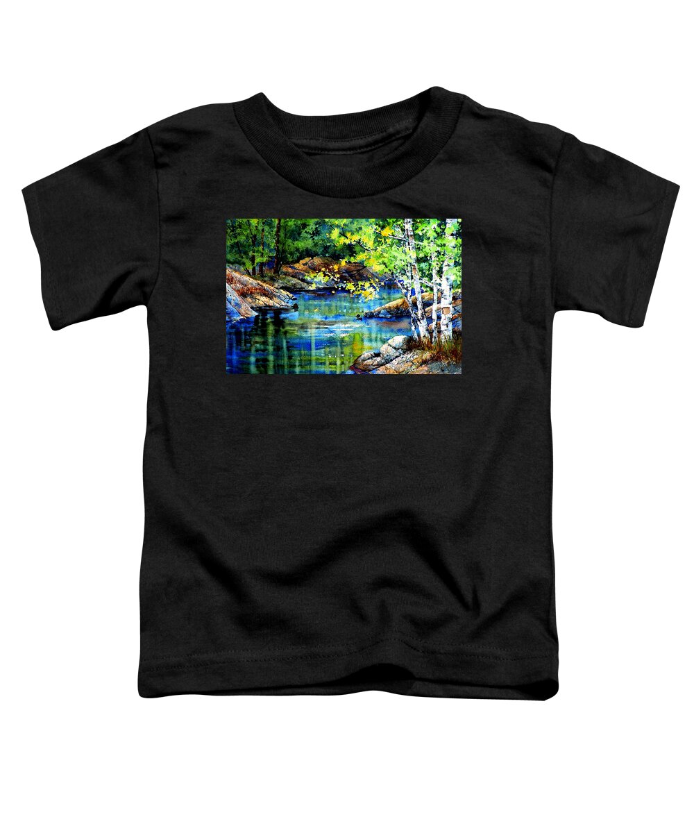 Landscape Painting Toddler T-Shirt featuring the painting Bear Paw Stream by Hanne Lore Koehler